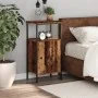 Mesita de noche madera ingeniería madera envejecida 41x31x80 cm de , Mesitas de noche - Ref: Foro24-857246, Precio: 46,37 €, ...