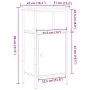 Mesita de noche madera ingeniería madera envejecida 41x31x80 cm de , Mesitas de noche - Ref: Foro24-857246, Precio: 46,37 €, ...