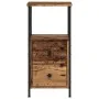 Mesita de noche madera ingeniería envejecida 34x35,5x70 cm de , Mesitas de noche - Ref: Foro24-857250, Precio: 67,94 €, Descu...