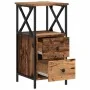 Mesita de noche madera ingeniería envejecida 34x35,5x70 cm de , Mesitas de noche - Ref: Foro24-857250, Precio: 67,94 €, Descu...