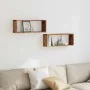 Estantes cubo de pared 2 uds madera envejecida 60x15x23 cm by , Shelves and shelves - Ref: Foro24-856586, Price: 33,76 €, Dis...