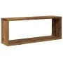 Estantes cubo de pared 2 uds madera envejecida 60x15x23 cm by , Shelves and shelves - Ref: Foro24-856586, Price: 33,76 €, Dis...