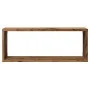 Estantes cubo de pared 2 uds madera envejecida 60x15x23 cm by , Shelves and shelves - Ref: Foro24-856586, Price: 33,76 €, Dis...