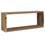 Estantes cubo de pared 4 uds madera roble artisan 60x15x23 cm by , Shelves and shelves - Ref: Foro24-856590, Price: 45,77 €, ...