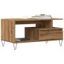 Mesa de centro madera de ingeniería roble artisan 90x49x45 cm by , Coffee table - Ref: Foro24-857453, Price: 97,11 €, Discoun...