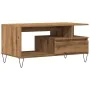 Mesa de centro madera de ingeniería roble artisan 90x49x45 cm by , Coffee table - Ref: Foro24-857453, Price: 97,11 €, Discoun...