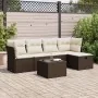 Set sofás de jardín 6 piezas y cojines ratán sintético marrón by , Garden sets - Ref: Foro24-3325279, Price: 371,55 €, Discou...