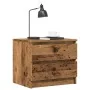 Mesita de noche 2 uds madera ingeniería envejecida 50x40x43.5cm by , Nightstands - Ref: Foro24-856519, Price: 94,14 €, Discou...