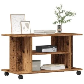 Mueble de TV con ruedas madera ingeniería envejecida 80x40x45cm de , Muebles TV - Ref: Foro24-855790, Precio: 60,22 €, Descue...
