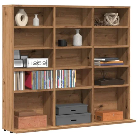 Mueble de CD madera de ingeniería roble artisan 100x23x89,5 cm by , CD and DVD storage - Ref: Foro24-856001, Price: 82,47 €, ...
