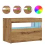 Mueble de TV luces LED madera roble artisan 60x35x40 cm de , Muebles TV - Ref: Foro24-856311, Precio: 50,78 €, Descuento: %
