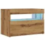 Mueble de TV luces LED madera roble artisan 60x35x40 cm de , Muebles TV - Ref: Foro24-856311, Precio: 50,78 €, Descuento: %