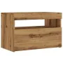 Mueble de TV luces LED madera roble artisan 60x35x40 cm de , Muebles TV - Ref: Foro24-856311, Precio: 50,78 €, Descuento: %