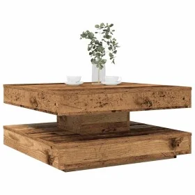 Mesa de centro giratoria 360 grados envejecida 70x70x34,5 cm by , Coffee table - Ref: Foro24-858486, Price: 84,35 €, Discount: %