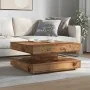 Mesa de centro giratoria 360 grados envejecida 70x70x34,5 cm by , Coffee table - Ref: Foro24-858486, Price: 84,35 €, Discount: %