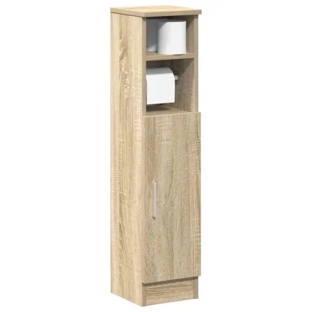 Mueble de baño con portarrollos roble Sonoma 20,5x22x90 cm de , Muebles de baño - Ref: Foro24-858499, Precio: 36,46 €, Descue...