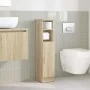 Mueble de baño con portarrollos roble Sonoma 20,5x22x90 cm de , Muebles de baño - Ref: Foro24-858499, Precio: 36,46 €, Descue...