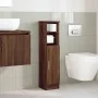 Mueble de baño con portarrollos roble marrón 20,5x22x90 cm by , Bathroom furniture - Ref: Foro24-858503, Price: 33,95 €, Disc...