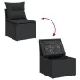 Set de sofás de jardín 6 piezas y cojines ratán sintético negro von , Gartensets - Ref: Foro24-3326156, Preis: 442,18 €, Raba...