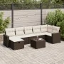 Set sofás de jardín 8 piezas y cojines ratán sintético marrón by , Garden sets - Ref: Foro24-3325419, Price: 504,13 €, Discou...