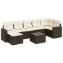 Set sofás de jardín 8 piezas y cojines ratán sintético marrón by , Garden sets - Ref: Foro24-3325419, Price: 504,13 €, Discou...
