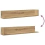 Estantes de pared 2 uds madera roble artisan 100x16,5x16,5 cm de , Estantes y estanterías - Ref: Foro24-860048, Precio: 50,05...