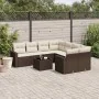 Set de sofás de jardín 9 pzas y cojines ratán sintético marrón by , Modular outdoor sofas - Ref: Foro24-3251100, Price: 609,0...