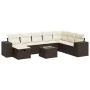 Set de sofás de jardín 9 pzas y cojines ratán sintético marrón von , Gartensets - Ref: Foro24-3325749, Preis: 562,30 €, Rabat...