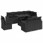 Set de sofás de jardín con cojines 9 pzas ratán sintético negro von , Gartensets - Ref: Foro24-3326336, Preis: 682,66 €, Raba...
