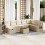 Set de sofás de jardín con cojines 9 pzas ratán sintético beige by , Garden sets - Ref: Foro24-3325831, Price: 629,77 €, Disc...