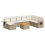 Set de sofás de jardín con cojines 9 pzas ratán sintético beige by , Garden sets - Ref: Foro24-3325831, Price: 629,77 €, Disc...