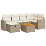 Set sofás de jardín 7 piezas y cojines ratán sintético beige by , Garden sets - Ref: Foro24-3325789, Price: 501,61 €, Discoun...