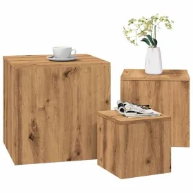 Mesas auxiliares 3 uds madera de ingeniería roble artisan by , Side tables - Ref: Foro24-856677, Price: 84,29 €, Discount: %