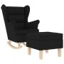 Sillón mecedora con taburete tela negro von , Sessel - Ref: Foro24-3307999, Preis: 227,81 €, Rabatt: %