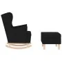 Sillón mecedora con taburete tela negro von , Sessel - Ref: Foro24-3307999, Preis: 227,81 €, Rabatt: %