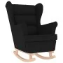 Sillón mecedora con taburete tela negro von , Sessel - Ref: Foro24-3307999, Preis: 227,81 €, Rabatt: %
