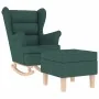 Sillón mecedora con taburete tela verde oscuro by , Armchairs - Ref: Foro24-3308002, Price: 283,91 €, Discount: %