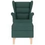 Sillón mecedora con taburete tela verde oscuro by , Armchairs - Ref: Foro24-3308002, Price: 283,91 €, Discount: %