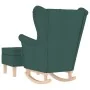 Sillón mecedora con taburete tela verde oscuro by , Armchairs - Ref: Foro24-3308002, Price: 283,91 €, Discount: %
