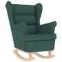 Sillón mecedora con taburete tela verde oscuro by , Armchairs - Ref: Foro24-3308002, Price: 283,91 €, Discount: %