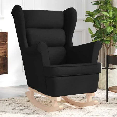 Silla mecedora de tela negro 74x90x102 cm by , Armchairs - Ref: Foro24-4016921, Price: 189,06 €, Discount: %