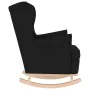 Silla mecedora de tela negro 74x90x102 cm by , Armchairs - Ref: Foro24-4016921, Price: 189,06 €, Discount: %