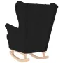 Silla mecedora de tela negro 74x90x102 cm by , Armchairs - Ref: Foro24-4016921, Price: 189,06 €, Discount: %