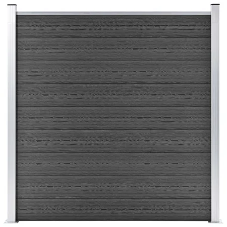 Panel de valla WPC negro 180x186 cm de vidaXL, Paneles de vallas - Ref: Foro24-148972, Precio: 323,02 €, Descuento: %