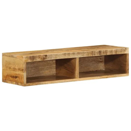 Mueble de TV de pared madera maciza de mango rugosa 80x30x19 cm by , CD and DVD storage - Ref: Foro24-4017476, Price: 80,37 €...