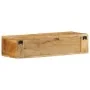 Mueble de TV de pared madera maciza de mango rugosa 80x30x19 cm by , CD and DVD storage - Ref: Foro24-4017476, Price: 80,37 €...