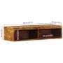 Mueble de TV de pared madera maciza de mango rugosa 80x30x19 cm by , CD and DVD storage - Ref: Foro24-4017476, Price: 80,37 €...