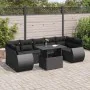 Set de sofás de jardín y cojines 8 piezas ratán sintético negro by , Garden sets - Ref: Foro24-3326596, Price: 561,25 €, Disc...