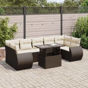 Set sofás de jardín 8 piezas y cojines ratán sintético marrón by , Garden sets - Ref: Foro24-3326604, Price: 590,15 €, Discou...