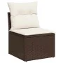 Juego de sofás de jardín 7 piezas con cojines ratán PE marrón by , Garden sets - Ref: Foro24-3325499, Price: 460,56 €, Discou...